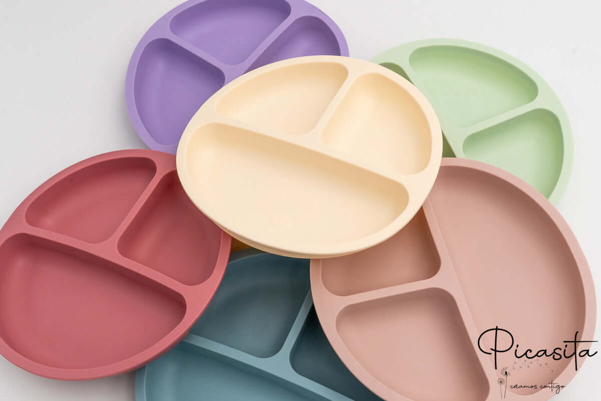 Silikonteller mit Saugnäpfen