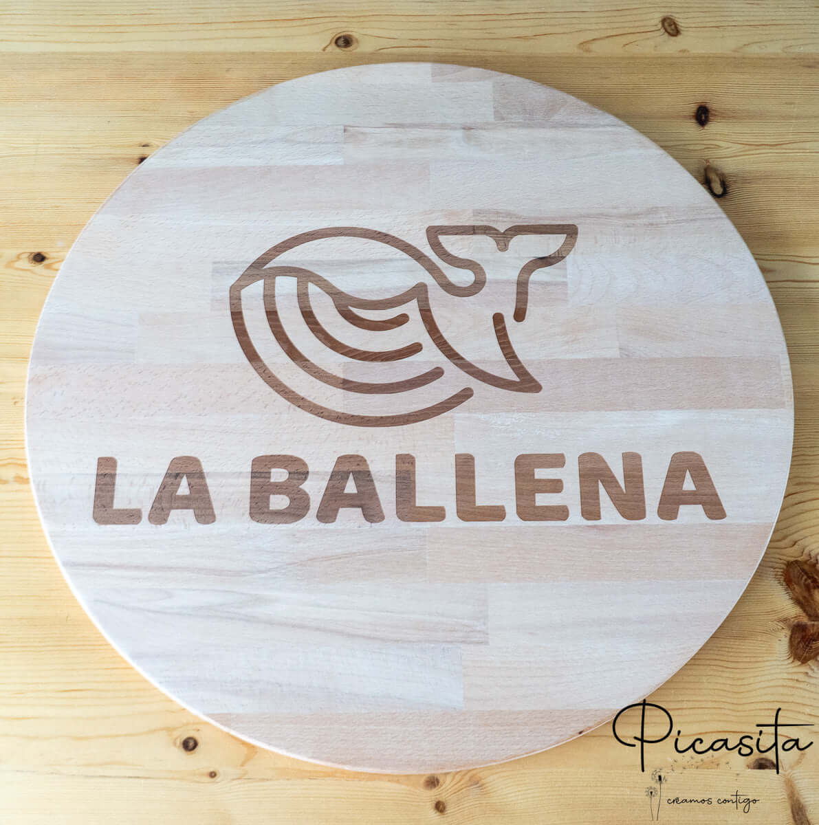 Personalisierte runde Tafel