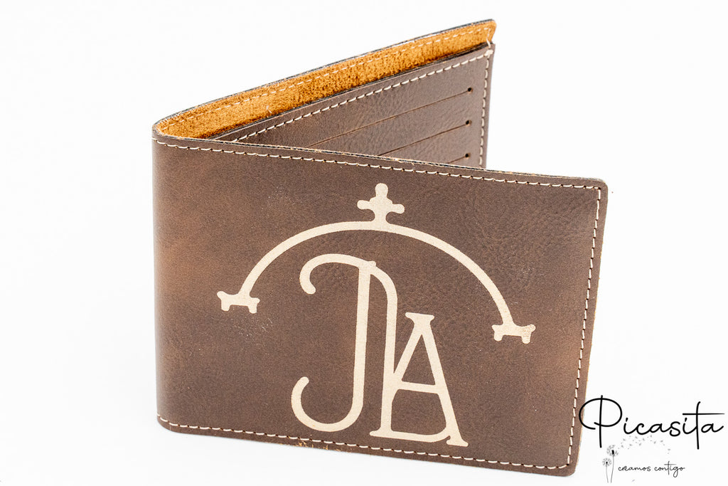 Personalisierte Lederbrieftasche