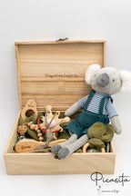 Holzkiste als Geschenk für Neugeborene
