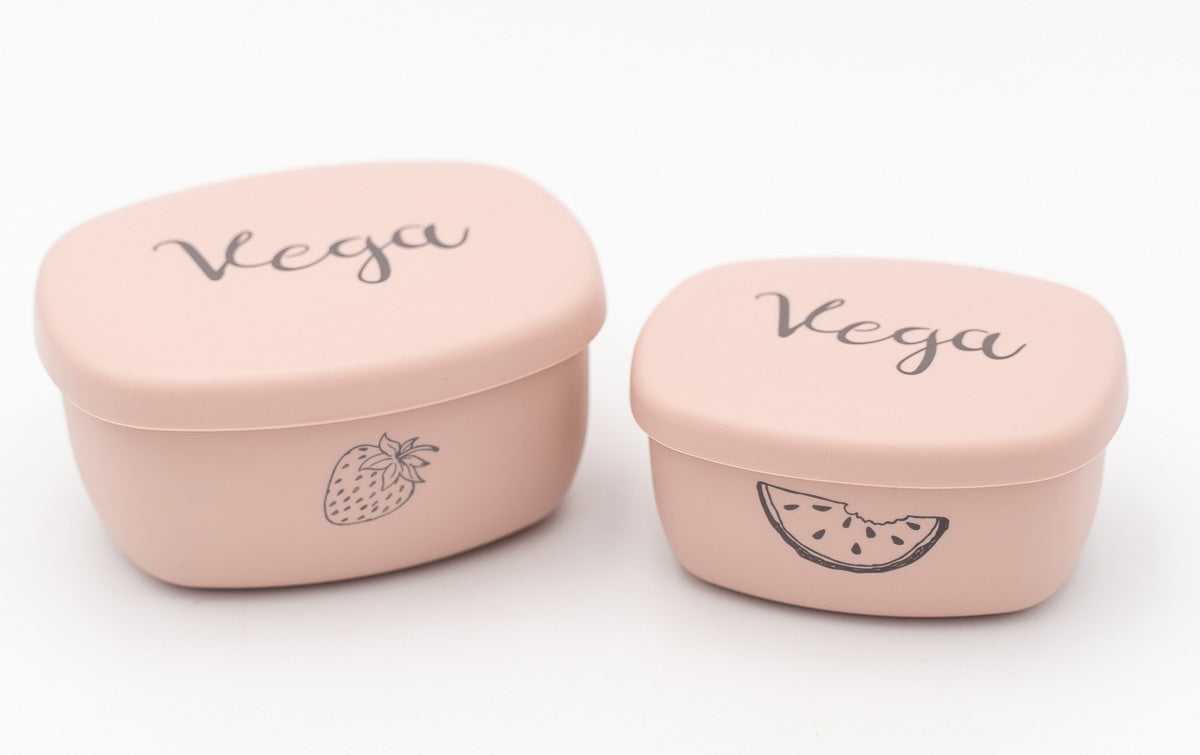 Personalisierte kleine Silikon-Tupperware (2 Stück)