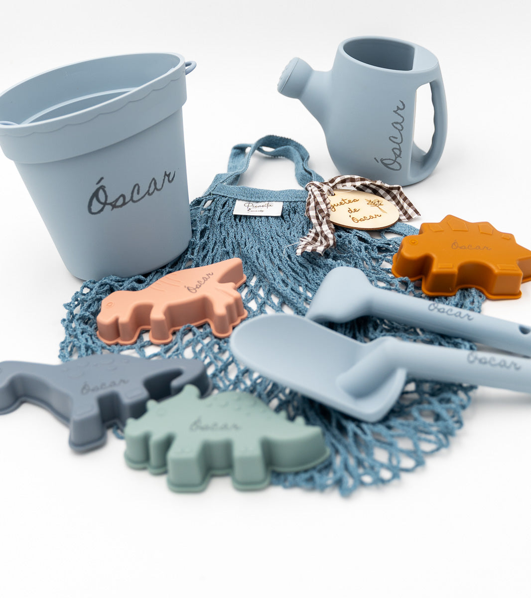 Personalisierte Silikon-Strandwürfel und Tier-Set