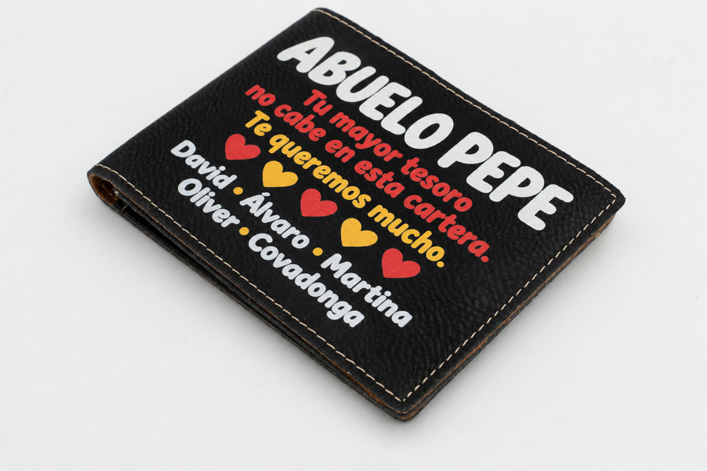 Personalisierte Lederbrieftasche
