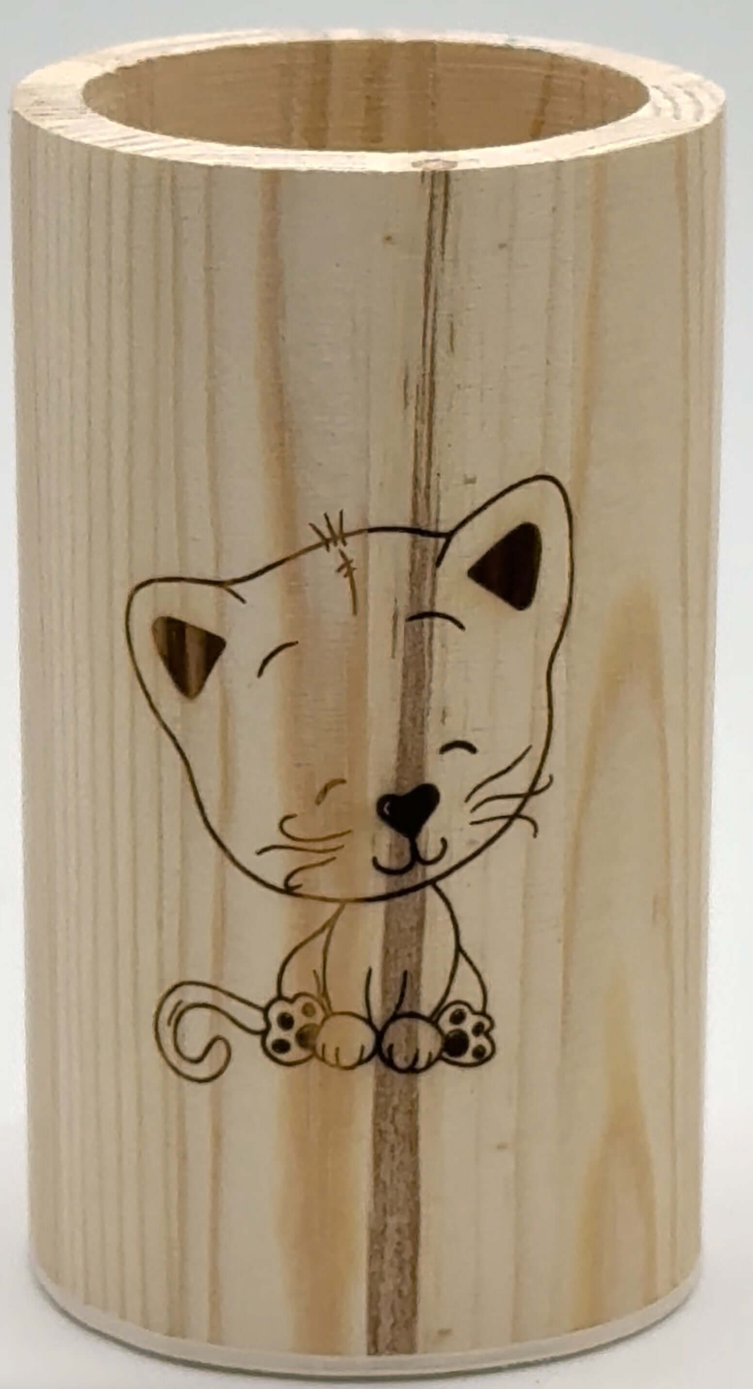 Personalisierter Holz-Stiftehalter