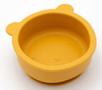 Mangofarbene Silikonschale in Bärenform