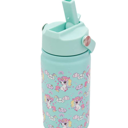 Botella Térmica para Niños Personalizada Unicornios Azul