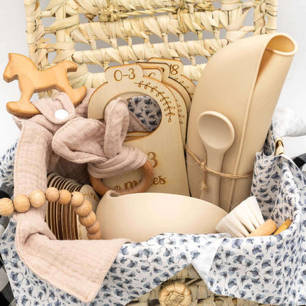 Canastilla Bebé Beige Personalizada