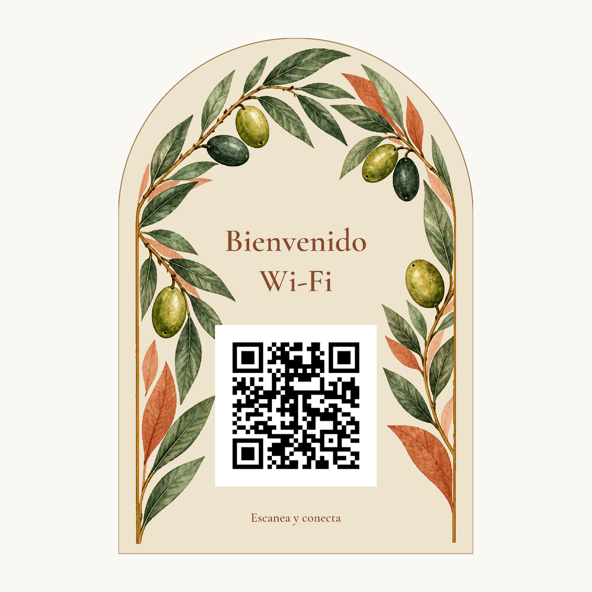 Simulation von Botanisches Schild mit WLAN-QR-Code · Beispiel 1