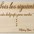 Plakette + 2 Kugelschreiber