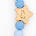 Holz und Silikon (Hellblau)