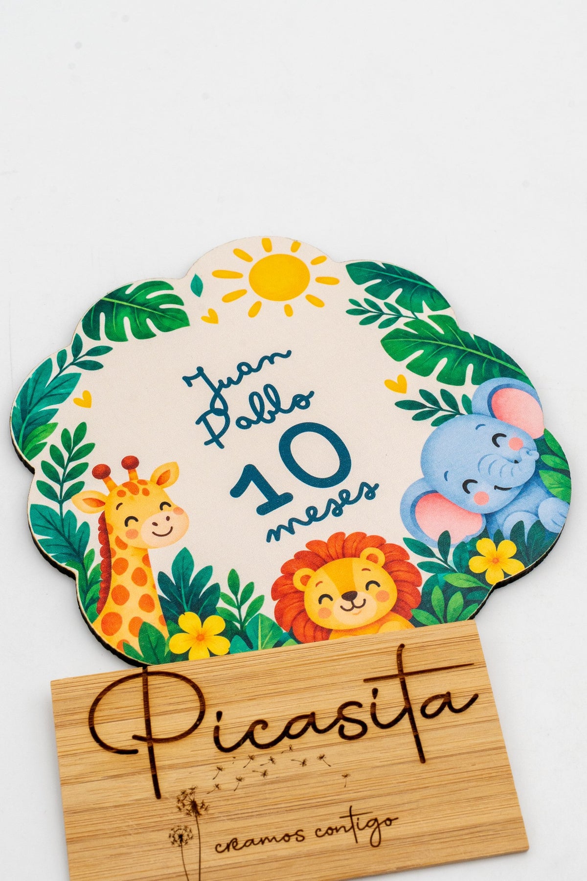 Personalisierte Meilensteinkarten aus Holz