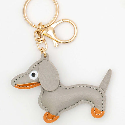 Colgantes para Bolsos de Cuero PU Perro Salchicha Gris
