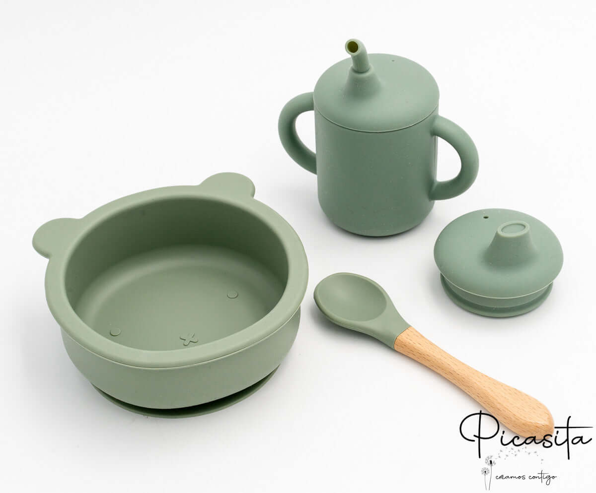 Conjunto Bol, Cuchara y Vaso