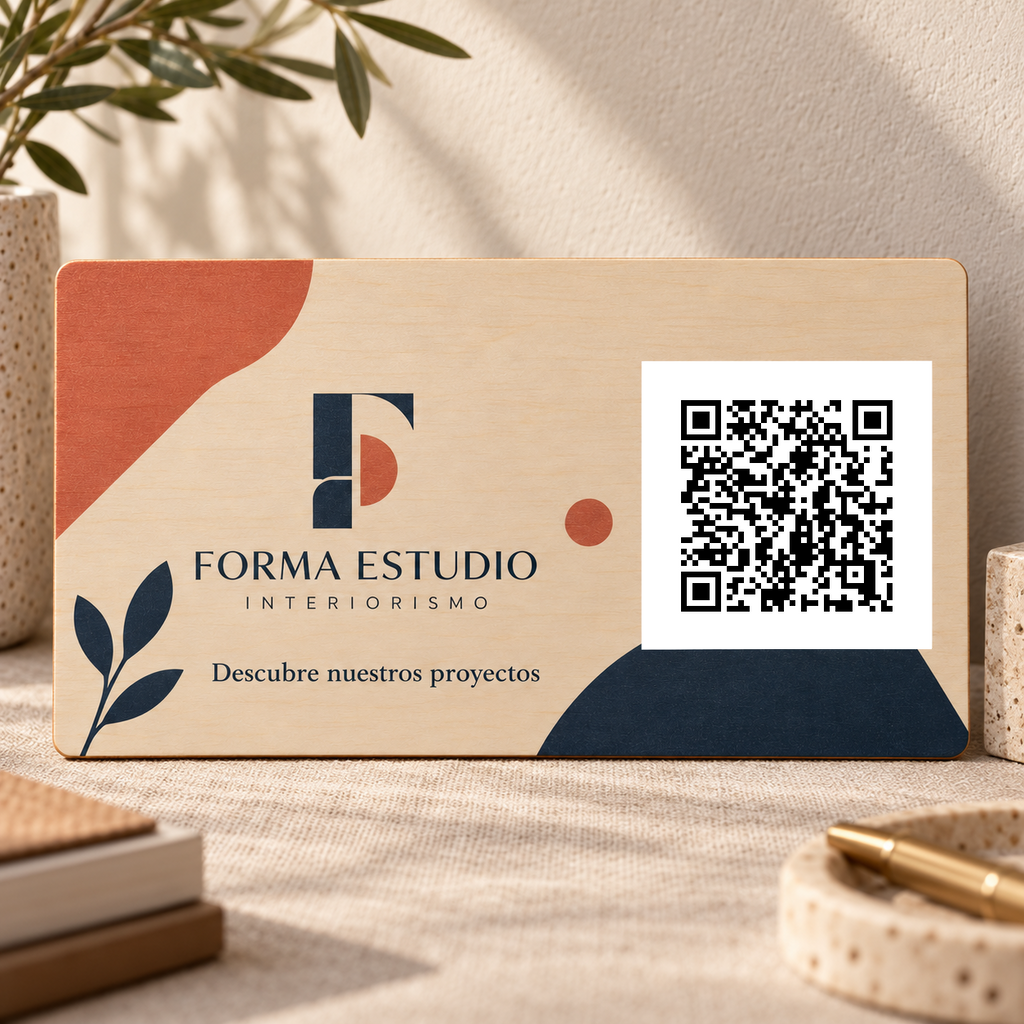 Simulation von Personalisiertes Firmenschild mit QR-Code · Detailansicht