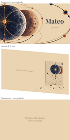 Digitale Darstellung: Personalisierte Uhrenbox für den Bräutigam — Eclipse. Holzbox mit 24 × 16 cm; Uhr nicht enthalten.