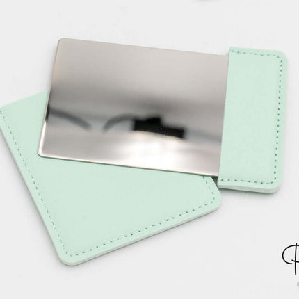 Espejo Rectangular de Acero y Cuero PU