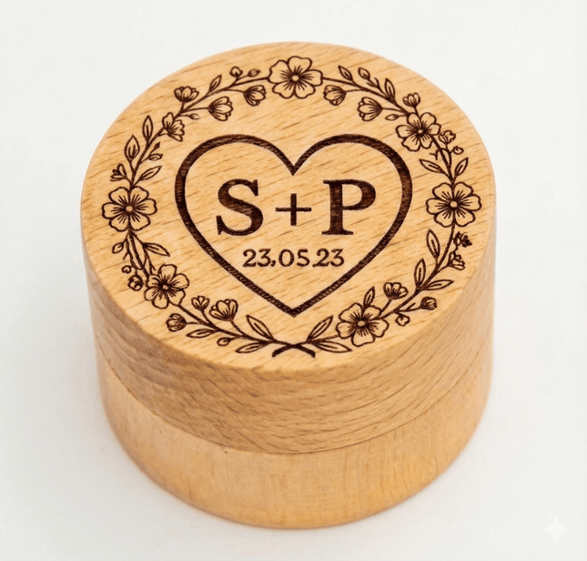 Schachtel für Hochzeits- und Verlobungsringe