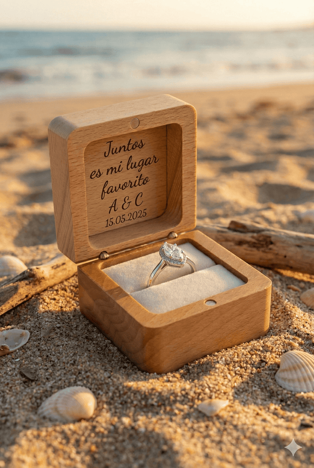 Schachtel für Hochzeits- und Verlobungsringe