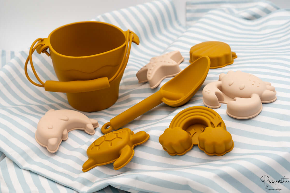 Kit de Cubos de Playa y Animales de silicona personalizados