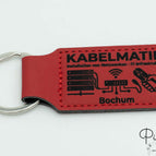 Rechteckig 50x30 mm / Rot - Schwarz