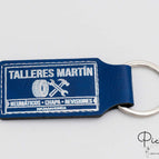 Rechteckig 50x30 mm / Blau - Silber