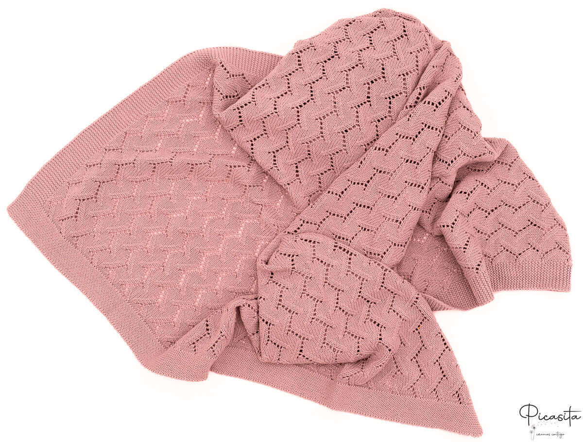 Manta Bebe Verano | 100% Algodon | Color Rosa