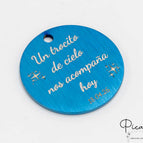 Gebürsteter Stahl 30mm / Blau