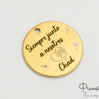 Gebürsteter Stahl 30mm / Goldfarben