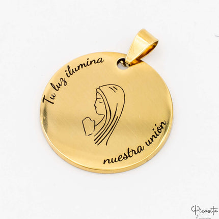 Medalla Ramo Novia Plateado