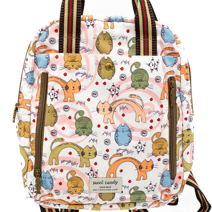 Mochila Infantil Escuela y Guarderia (0-6 años) Blanco-Rosa