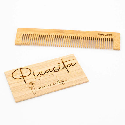 Peine de Madera Personalizado Bambú