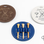 Runde 5 T-Shirts (95mm) / Leder - Schwarz