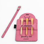 Rechteckige 3 T-Shirts (125 x 80mm) / Rosa - Schwarz