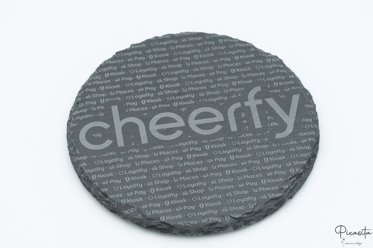 Posavasos de Pizarra Redondos Personalizados