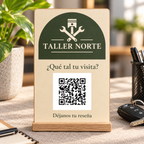 Simulation von Personalisiertes Schild mit QR-Code für Bewertungen · Detailansicht