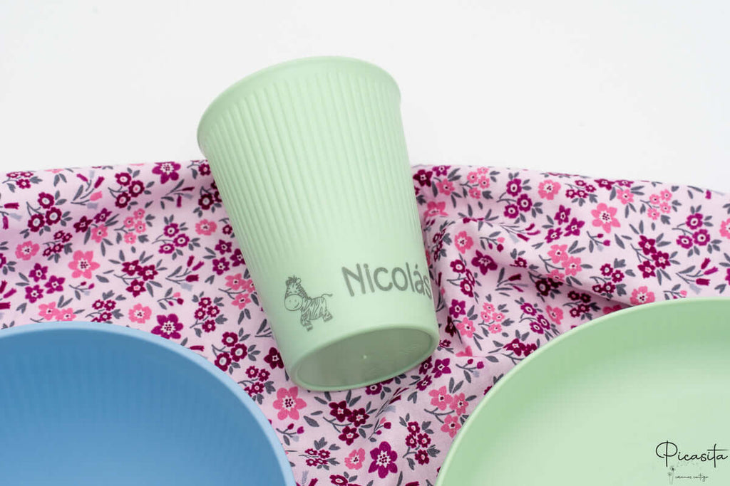Set Vajilla Infantil Personalizada (Plato, Bol, Vaso)