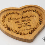 Bambus-Tablett Herz